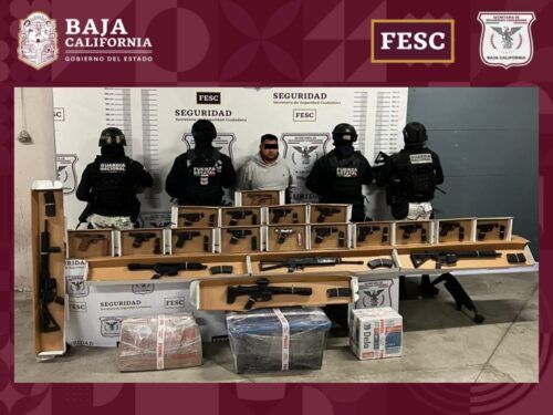 ASEGURA FUERZA ESTATAL 20 ARMAS E IMPORTANTE CARGAMENTO DE DROGAS