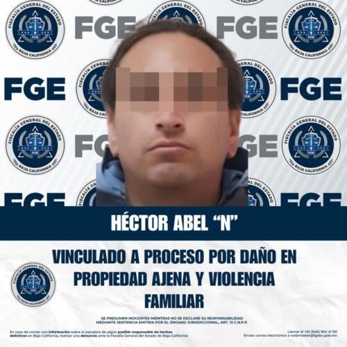 TECATE: VINCULAN A PROCESO  A HECTOR “N” POR DAÑO EN PROPIEDAD AJENA Y VIOLENCIA FAMILIAR
