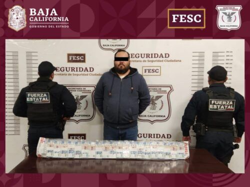 DETIENEN EN TIJUANA A UN HOMBRE CON 1 MILLÓN DE PESOS EN EFECTIVO