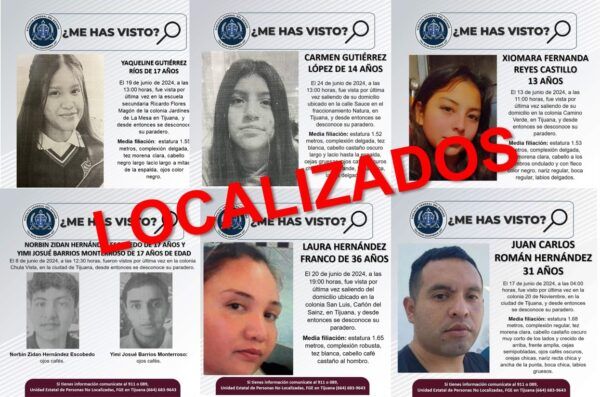 FGE LOCALIZA A SIETE PERSONAS REPORTADAS COMO DESAPARECIDAS