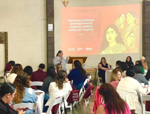MÁS DE 100 MUJERES PARTICIPARÓN EN EL TALLER CONTRA LA VIOLENCIA POLÍTICA ORGANIZADO POR MORENA