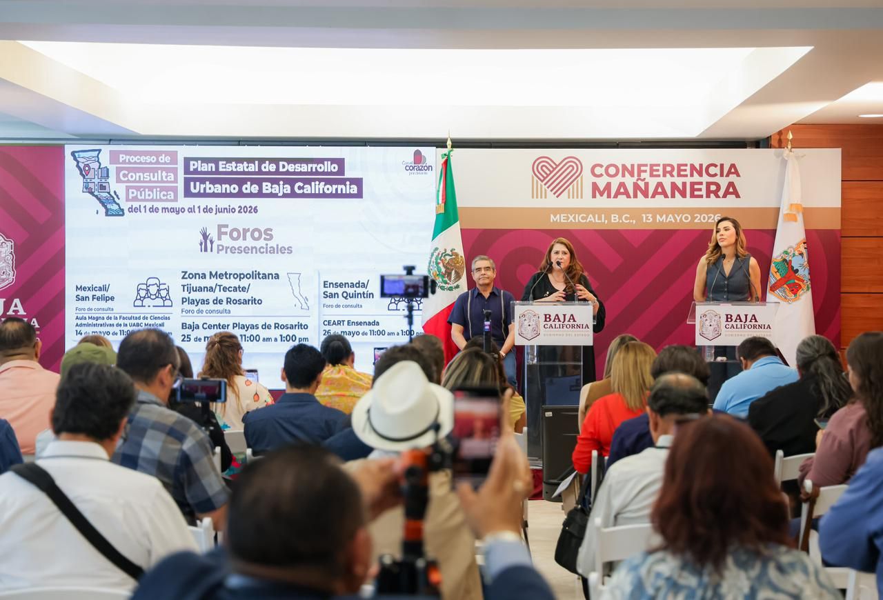 INVITA GOBERNADORA MARINA DEL PILAR A PARTICIPAR EN CONSULTA PÚBLICA PARA EL PLAN ESTATAL DE DESARROLLO URBANO DE BAJA CALIFORNIA 2026-2040