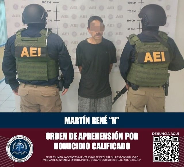 DETIENEN EN TECATE A MARTIN RENE “N” POR HOMICIDIO CALIFICADO 