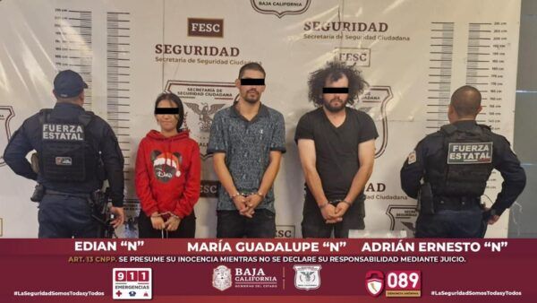 DENUNCIA CIUDADANA PERMITE DETENCIÓN DE TRES PERSONAS Y ASEGURAMIENTO DE DROGA EN TIJUANA
