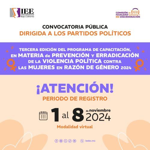 APRUEBA IEEBC TERCERA EDICIÓN DEL PROGRAMA DE CAPACITACIÓN EN MATERIA DE PREVENCIÓN Y ERRADICACIÓN DE VIOLENCIA POLÍTICA CONTRA MUJERES