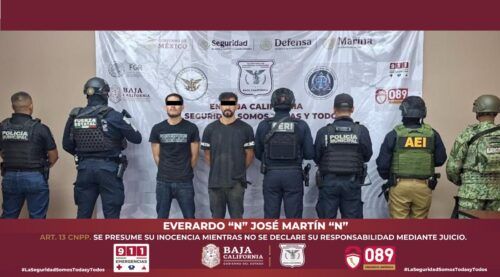 CAPTURAN A PRESUNTOS DELINCUENTES EN LA COLONIA EL NARANJO, ENSENADA