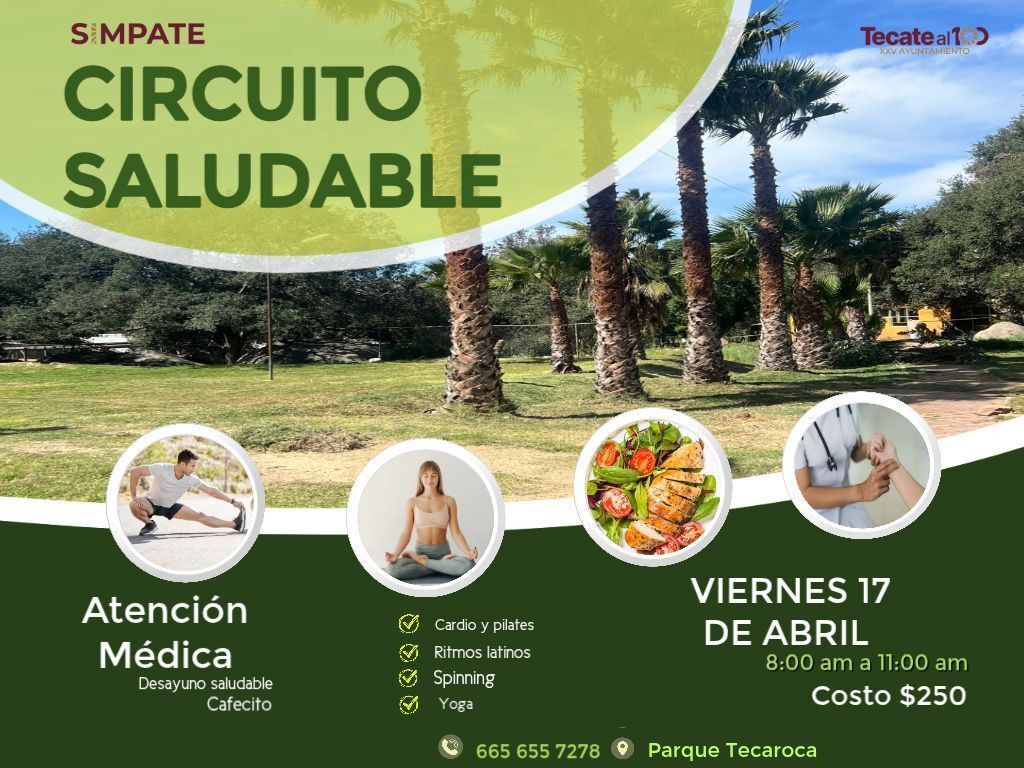 SIMPATE INVITA AL “CIRCUITO SALUDABLE” EN EL PARQUE TECAROCA