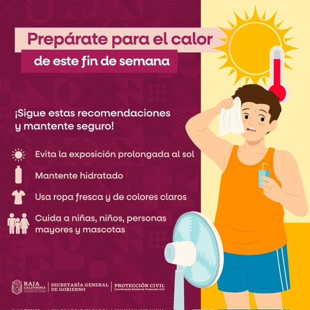 ALERTAN POR AUMENTO DE TEMPERATURAS Y VIENTOS PARA EL FIN DE SEMANA