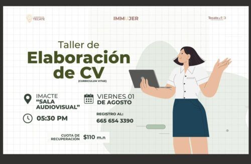 IMMUJER INVITA AL TALLER DE ELABORACIÓN DE CURRÍCULUM VITAE