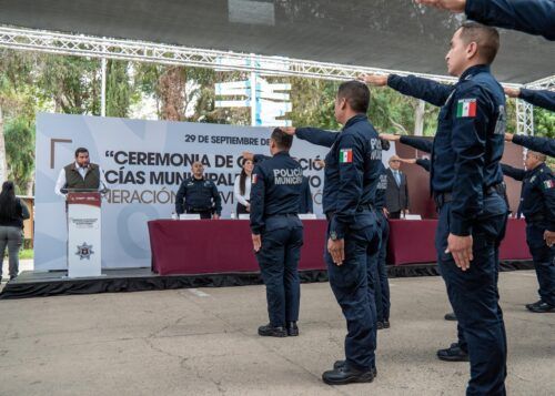 TOMA PROTESTA ISMAEL BURGUEÑO A 53 ELEMENTOS DE LA POLICÍA MUNICIPAL DE TIJUANA