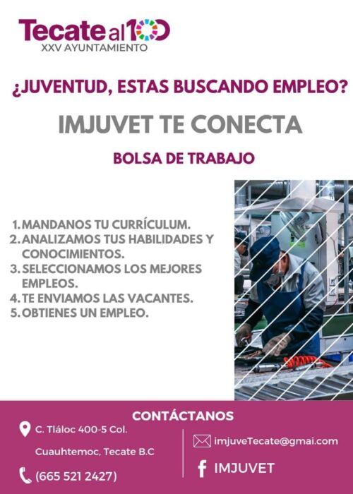 INVITA IMJUVET A VINCULARSE LABORALMENTE CON EMPRESAS A TRAVES DE SU BOLSA DE TRABAJO