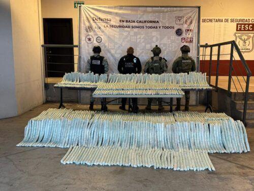 LOCALIZAN ALREDEROR DE 290 KILOGRAMOS DE METANFETAMINA EN TIJUANA