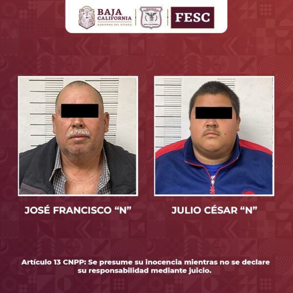 DECOMISA FESC ARMAS DE FUEGO Y DETIENE A TRES HOMBRES EN MEXICALI Y ENSENADA