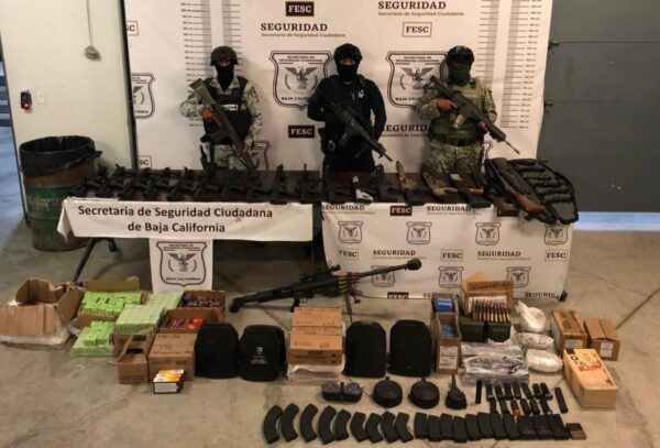 FUERZA ESTATAL, SEDENA Y GN ASEGURAN ARMAMENTO GRACIAS A DENUNCIA CIUDADANA