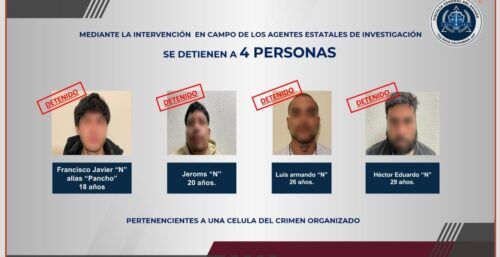 TECATE: CUATRO DETENIDOS TRAS EL HOMICIDIO DE DOS JÓVENES EN TECATE