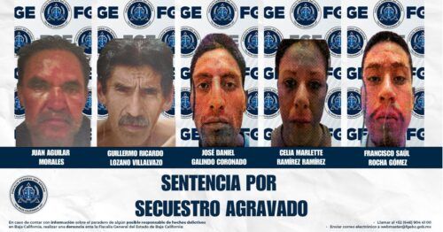 CINCO PERSONAS PASARÁN 30 AÑOS EN PRISIÓN POR SECUESTRO AGRAVADO