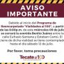 AVISO DE CIERRE TEMPORAL DE LA AVENIDA BENITO JUÁREZ POR TRABAJOS DE REENCARPETADO