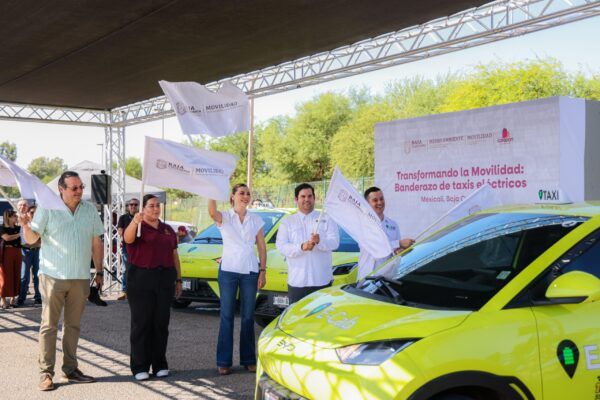 BAJA CALIFORNIA SIENTA LAS BASES DE ELECTROMOVILIDAD CON PRIMEROS TAXIS ELÉCTRICOS: GOBERNADORA MARINA DEL PILAR