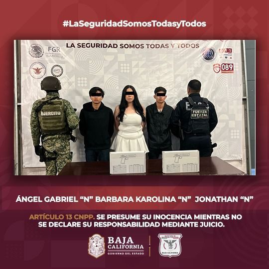 DETIENEN A TRES PERSONAS POR PORTACIÓN DE ARMAS DE FUEGO EN TIJUANA