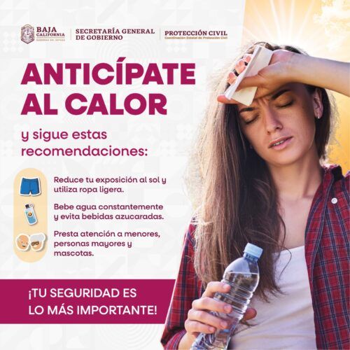 EXHORTAN A TOMAR PRECAUCIONES ANTE ALTAS TEMPERATURAS