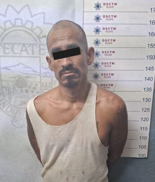 DETENIDO SUJETO CON ORDEN DE APREHENSIÓN ACTIVA EN TECATE