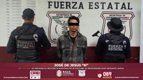 TECATE: DETIENEN A HOMBRE ARMADO DURANTE OPERATIVO