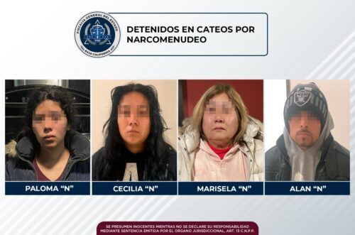 DECOMISAN DURANTE CATEOS DROGA Y DETIENE A TRES MUJERES Y UN HOMBRE