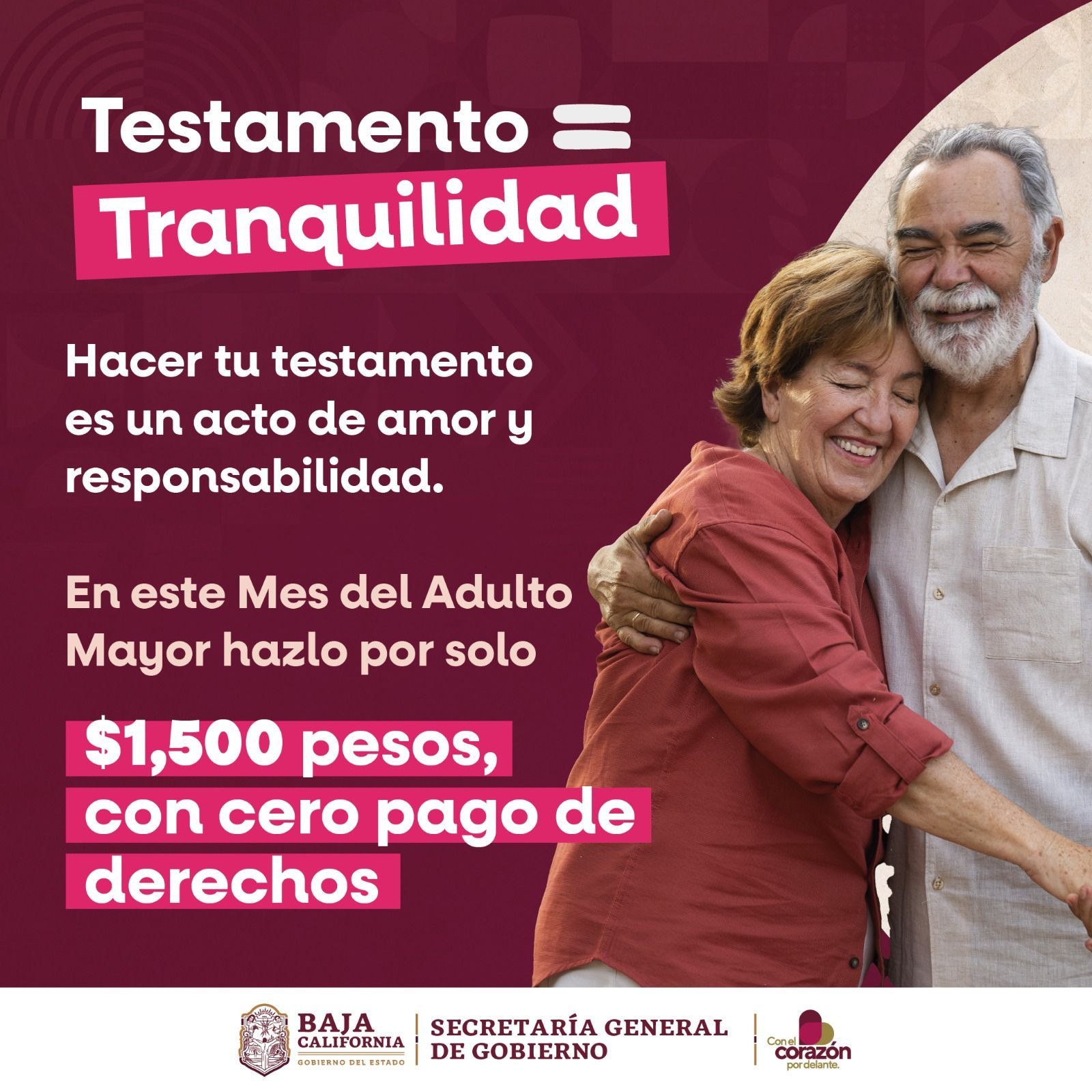 FOMENTA GOBIERNO DEL ESTADO LA CERTEZA JURÍDICA DURANTE EL MES DEL ADULTO MAYOR