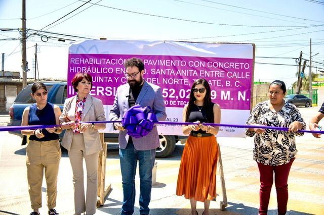 MEJORA GOBIERNO DE TECATE LA MOVILIDAD DE 14 COLONIAS CON LA REHABILITACIÓN DEL CRUCERO SANTA ANITA
