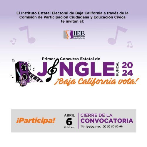 INVITA IEEBC A PARTICIPAR EN EL PRIMER CONCURSO ESTATAL DE JINGLE MUSICAL 2024