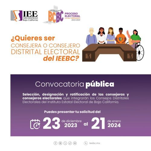 INVITA IEEBC A FORMAR PARTE DE LOS CONSEJOS DISTRITALES ELECTORALES