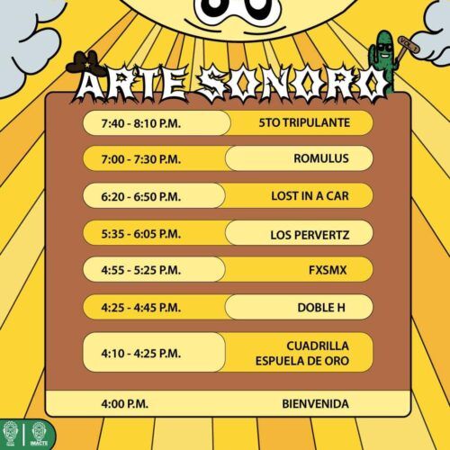PRESENTA IMACTE LINEUP OFICIAL DEL EVENTO ARTE SONORO VOL.1