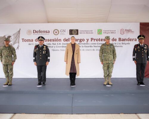REFUERZA BC LA CONSTRUCCIÓN DE PAZ CON NUEVOS MANDOS DE LA 2/A ZONA MILITAR Y LA GUARDIA NACIONAL