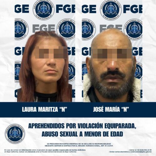 DETIENEN A DOS PRESUNTOS RESPONSABLES DE VIOLACIÓN Y ABUSO SEXUAL DE UNA MENOR DE 16 AÑOS