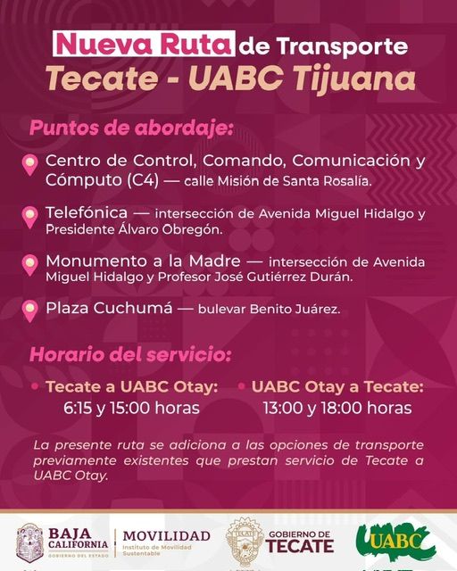 GARANTIZAN TRANSPORTE ESCOLAR TECATE–TIJUANA