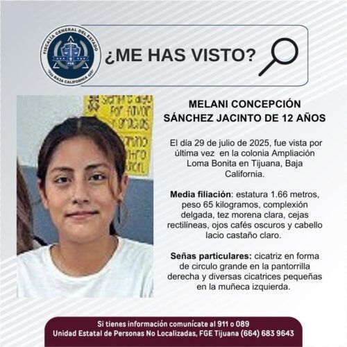 ACTIVAN PESQUISA DE MELANI CONCEPCIÓN DE 12 AÑOS DE EDAD