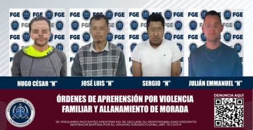 POR VIOLENCIA FAMILIAR Y ALLANAMIENTO DE MORADA, DETIENEN A CCUATRO EN TECATE