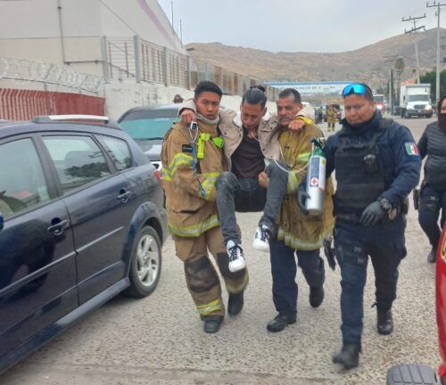POR DERRAME DE QUIMICO EVACUAN EMPRESAS EN PARQUE INDUSTRIAL TECATE
