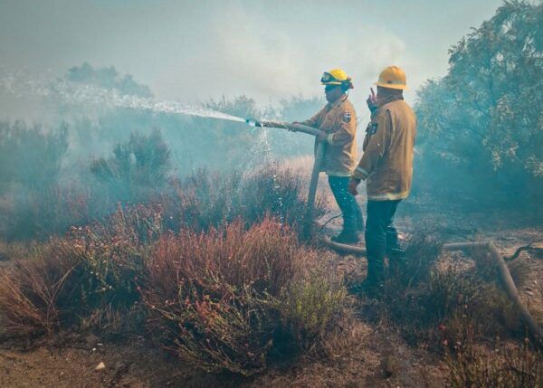 DESTINA CESPTE APOYO A BOMBEROS DE TECATE PARA COMBATIR INCENDIO