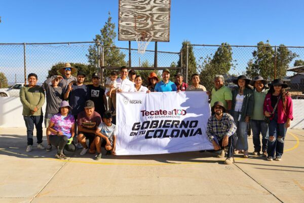 GOBIERNO DE TECATE REHABILITA CANCHA DEPORTIVA EN JARDINES DEL RINCÓN
