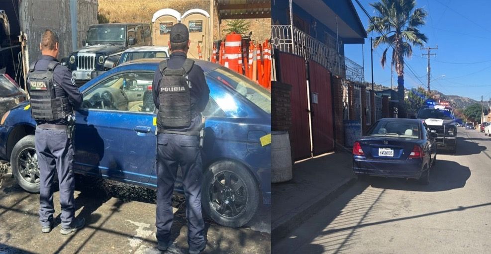RECUPERAN VEHÍCULO CON REPORTE DE ROBO DURANTE RECORRIDOS PREVENTIVOS EN TECATE