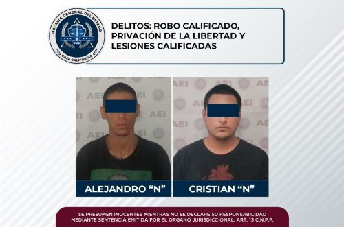 DETIENEN A DOS SUJETOS CON ORDEN DE APREHENSIÓN EN TECATE