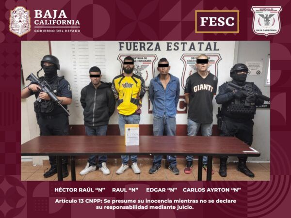 RESCATA FUERZA ESTATAL A HOMBRE PRIVADO DE SU LIBERTAD EN MEXICALI; HAY CUATRO DETENIDOS