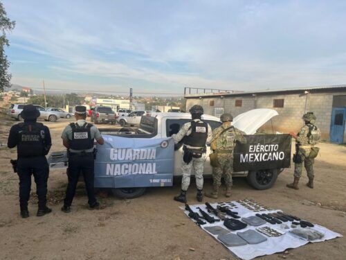 GRUPO DE COORDINACIÓN BC ASEGURA ARSENAL EN TECATE