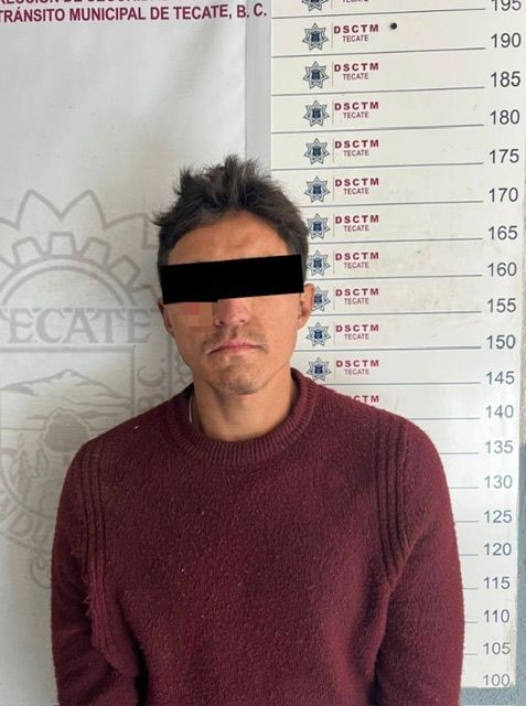 TECATE:TRAS OPERATIVO, DETIENE A PRESUNTO RESPONSABLE DE DAÑOS A PROPIEDAD