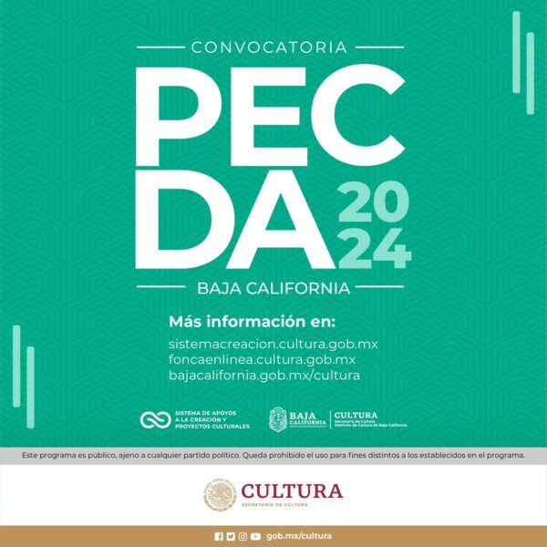 ABIERTA CONVOCATORIA DEL PROGRAMA DE ESTÍMULOS A LA CREACIÓN Y DESARROLLO ARTÍSTICO PECDA EN BC