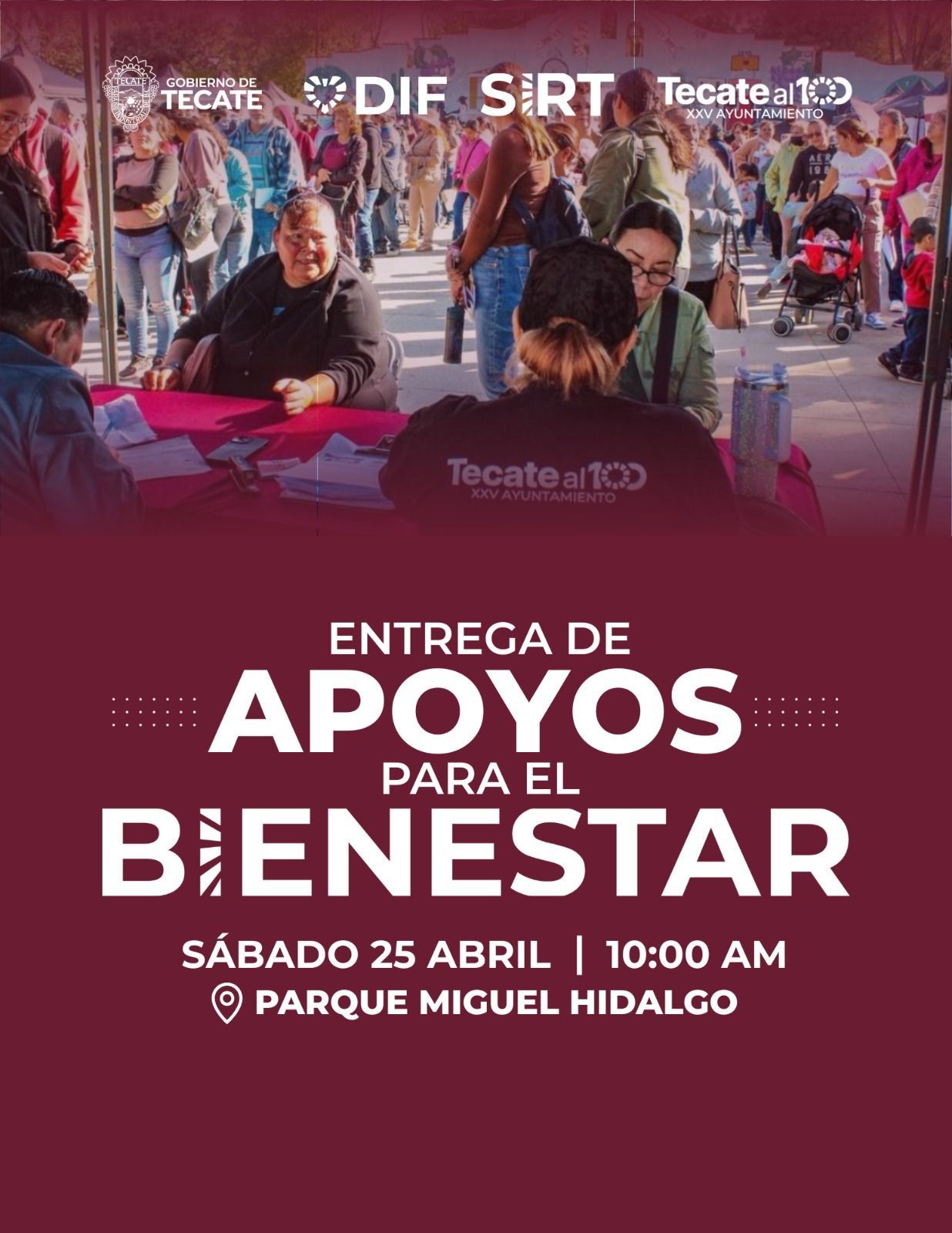GOBIERNO DE TECATE REALIZARÁ JORNADA DE ENTREGA DE APOYOS PARA EL BIENESTAR