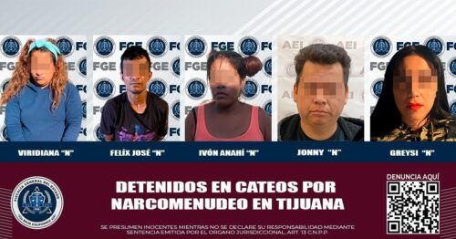 DURANTE CATEOS POR NARCOMENUDEO, SE DETIENEN A CINCO PERSONAS Y SE DECOMISAN DIVERSAS CANTIDADES DE DROGA