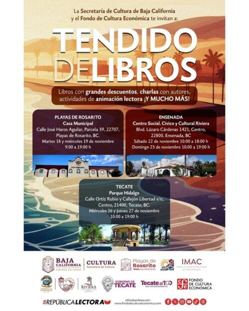 IMACTE INVITA AL “TENDIDO DE LIBROS” EN TECATE, UN ENCUENTRO CON LA LECTURA Y LA CULTURA