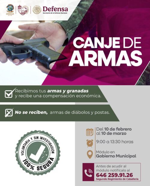 ENSENADA : INVITAN A SUMARSE A LA CAMPAÑA DE CANJE DE ARMAS DE FUEGO